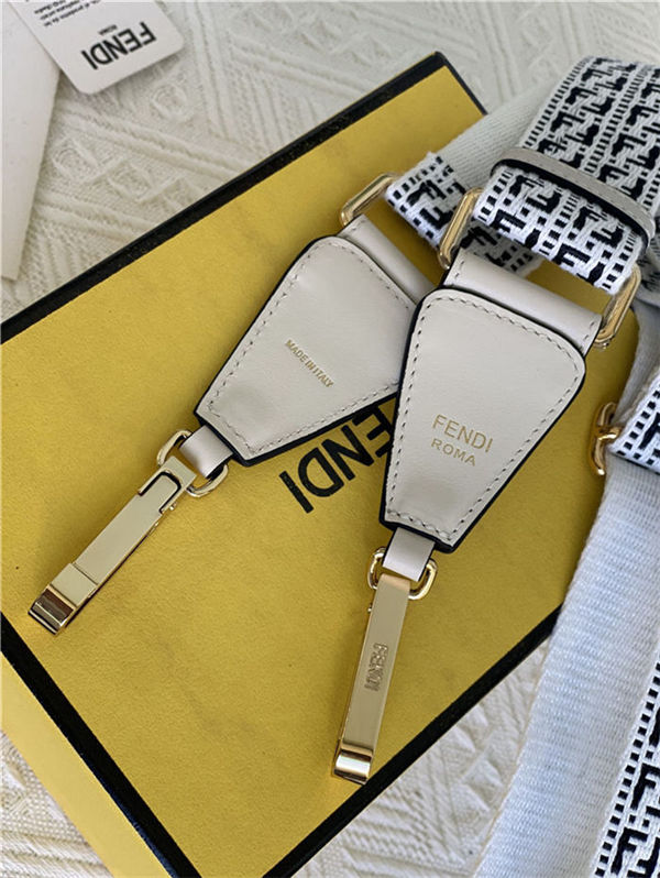 Fendi STRAP YOU ribbon shoulder strap White High