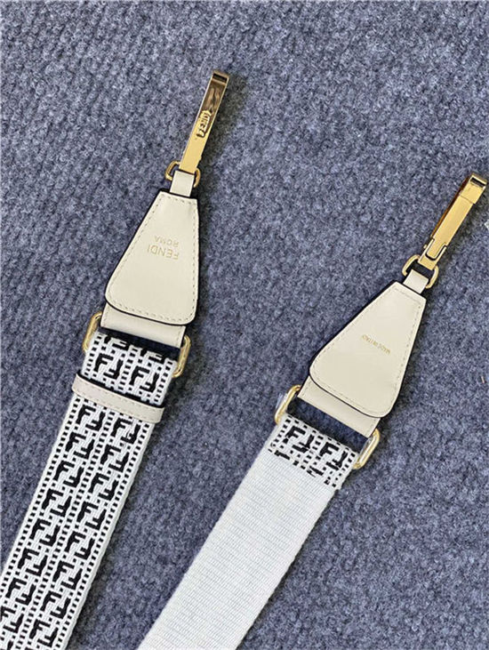 Fendi STRAP YOU ribbon shoulder strap White High