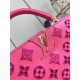 Louis Vuitton Capucines MM Calfskin leather embroidery Pink M22922/M22863 High