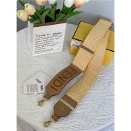 Fendi STRAP YOU check ribbon shoulder strap Yellow High