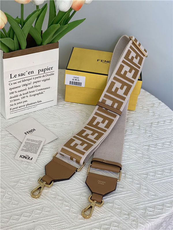 Fendi STRAP YOU ribbon shoulder strap Camel High