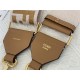 Fendi STRAP YOU ribbon shoulder strap Camel High