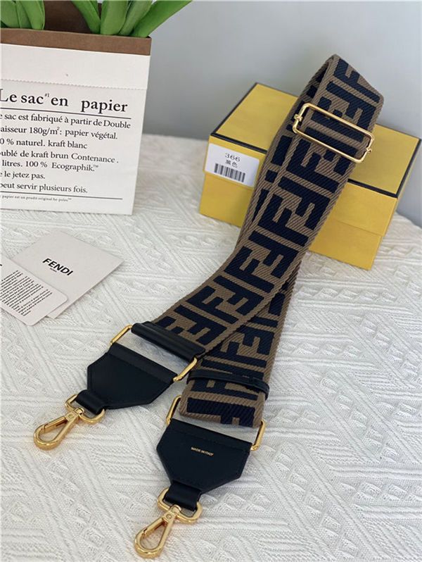 Fendi STRAP YOU ribbon shoulder strap Black High