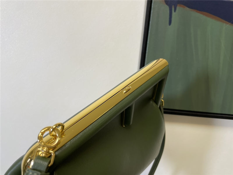 Fendi First Small Leather Bag Dark Green High