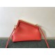 Fendi First Small Leather Bag Orange Red High