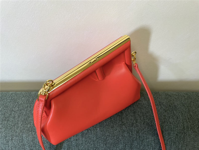 Fendi First Small Leather Bag Orange Red High