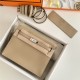 Hermes Kelly Danse 22cm Evercolor WAX Trench Silver Metal High