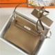 Hermes Kelly Danse 22cm Evercolor WAX Weimer Beige Silver Metal High