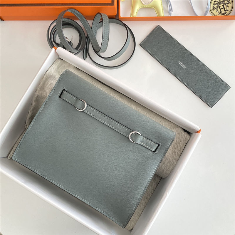 Hermes Kelly Danse 22cm Evercolor WAX Vert Amande Silver Metal High