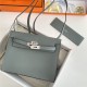 Hermes Kelly Danse 22cm Evercolor WAX Vert Amande Silver Metal High