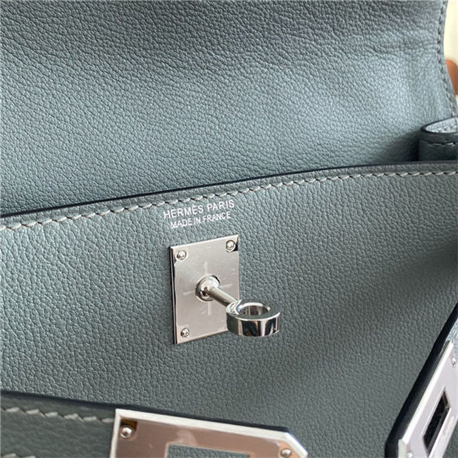 Hermes Kelly Danse 22cm Evercolor WAX Vert Amande Silver Metal High