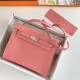 Hermes Kelly Danse 22cm Evercolor WAX Rose eLipstick Silver Metal High