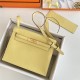 Hermes Kelly Danse 22cm Swift Leather WAX Jaune Poussin Gold Metal High