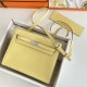 Hermes Kelly Danse 22cm Swift Leather WAX Jaune Poussin Silver Metal High