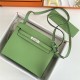 Hermes Kelly Danse 22cm Evercolor WAX Vert Criquet Silver Metal High