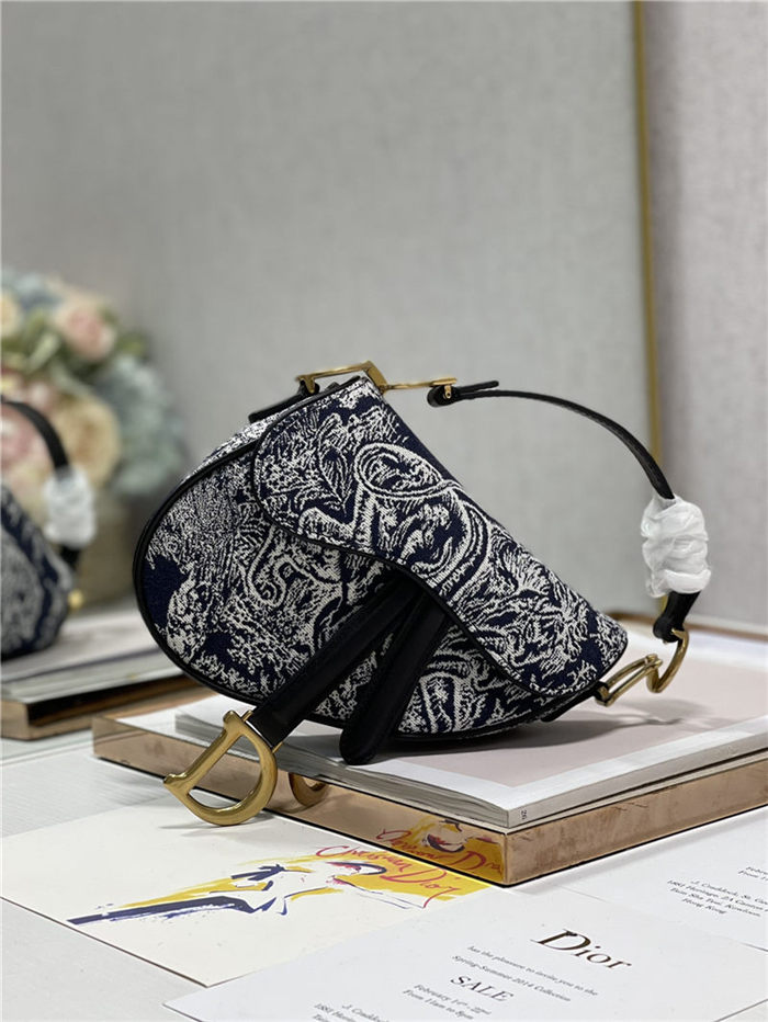 MINI SADDLE BAG Toile de Jouy Reverse Jacquard High