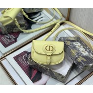 MICRO Dior BOBBY BAG Box Calfskin Light Yellow High