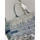 LARGE Dior BOOK TOTE Gradient Toile de Jouy Embroidery Blue High