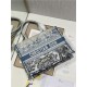 MEDIUM Dior BOOK TOTE Gradient Toile de Jouy Embroidery Blue High