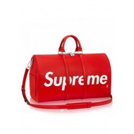 Louis Vuitton X Supreme Keepall Bandoulière 45 Red High