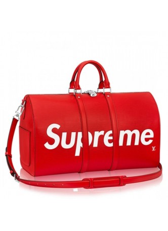 Louis Vuitton X Supreme Keepall Bandoulière 45 Red High