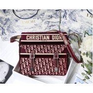 MEDIUM DiorCAMP BAG Dior Oblique Embroidery Velvet Burgundy High