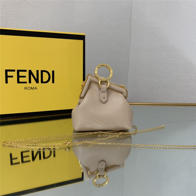 Nano Fendi First Charm Leather Pink High