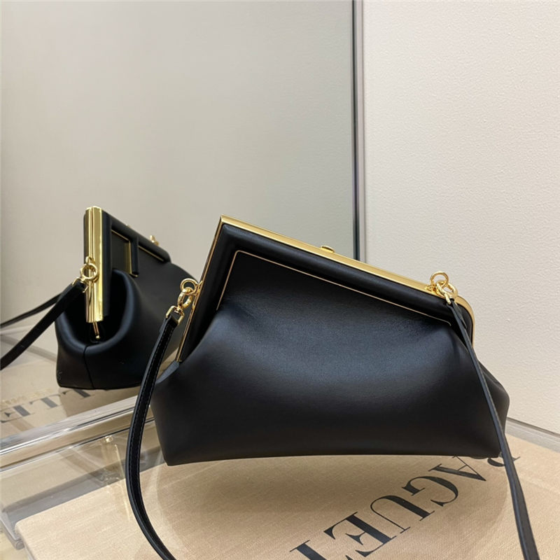 Fendi First Small Leather Bag Black High