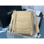 Chanel Large Backpack Lambskin 91122 Gold-Metal Nude High