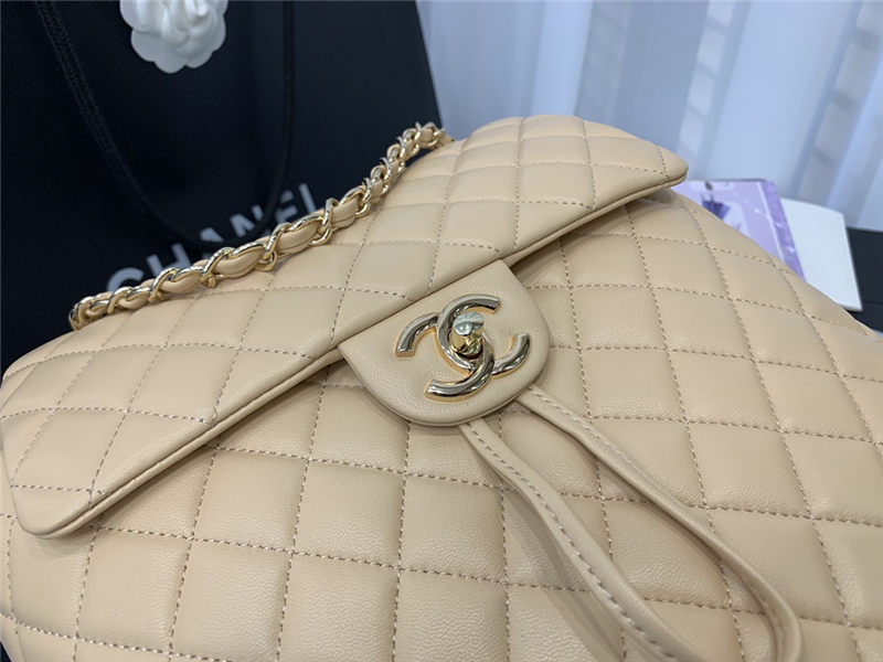 Chanel Large Backpack Lambskin 91122 Gold-Metal Nude High