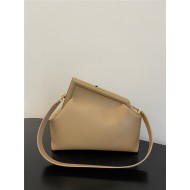 Fendi First Medium Leather Bag Beige High