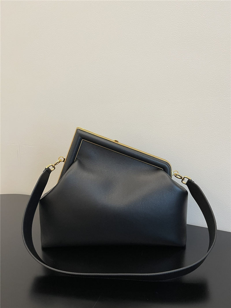 Fendi First Medium Leather Bag Black High