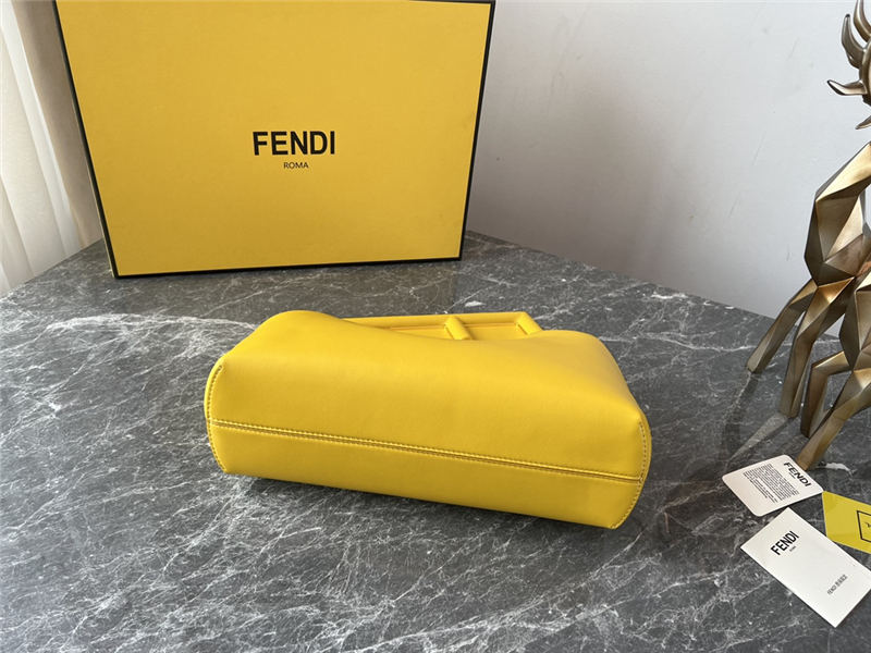 Fendi First Medium Leather Bag Yellow High