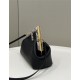 Fendi First Small Leather Bag with exotic details Black  High