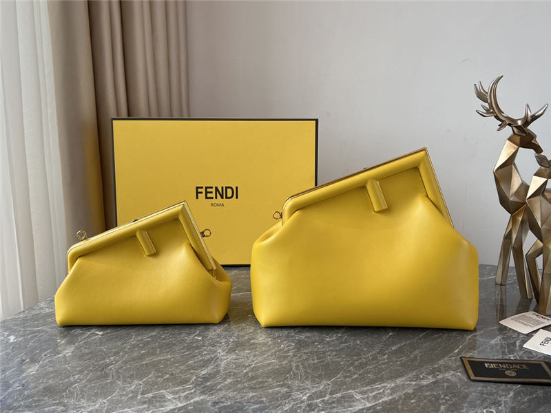 Fendi First Small Leather Bag Yellow High