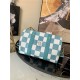 Louis Vuitton CITY KEEPALL Cowhide leather Teal N50076 High