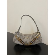 Fendi O’Lock Swing tapestry fabric pouch High