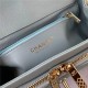 Chanel Mini Flap Bag A93749 Grained Calfskin Gold-Tone MetalBlue High