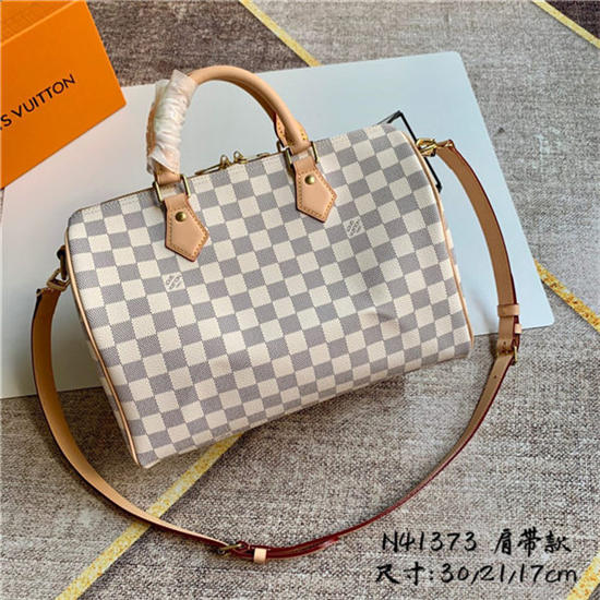 Louis Vuitton Speedy Bandoulière 30 Bag Damier Azur N41373 High