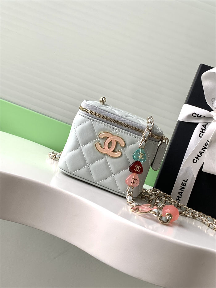 Chanel clutch with Chain AP3230 Lambskin Gold Metal Enamel A