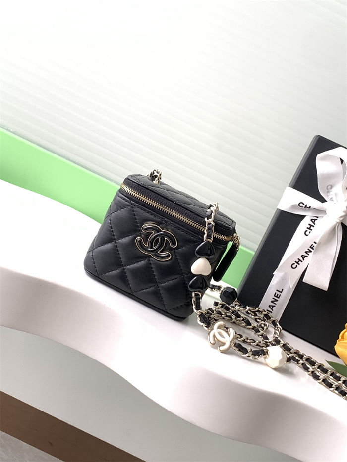 Chanel clutch with Chain AP3230 Lambskin Gold Metal Enamel A