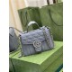 GG Marmont mini top handle bag New 583571 Grey High