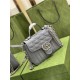 GG Marmont mini top handle bag New 583571 Grey High