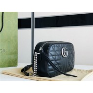 GG Marmont small shoulder bag New 447632 Black High