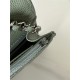 Classic Wallet on Chain AP0250 Grained Calfskin Green Silver Metal B