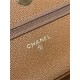 Classic Wallet on Chain AP0250 Grained Calfskin Caramel Gold Metal B