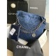 Chanel 22 MEDIUM HANDBAG Denim & Silver-Tone Metal AS3261 High