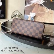 Louis Vuitton CLÉMENCE WALLET Damier Ebene N41626 Pink inside High