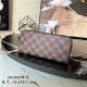 Louis Vuitton CLÉMENCE WALLET Damier Ebene N41626 Pink inside High