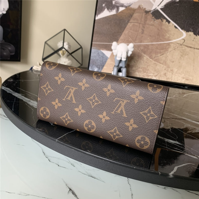 Louis Vuitton EMILIE Wallet Monogram Canvas Wine High